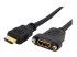 StarTech.com 3ft HDMI Female to Male Adapter, 4K High Speed Panel Mount HDMI Cable, 4K 30Hz UHD HDMI, 10.2 Gbps Bandwdith, 4K HDMI 1.4 Video, HDCP 1.4, HDMI Female to HDMI Male Cable - Vänster vinkel