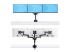 StarTech.com Triple Monitor Desk Mount For Up To Three 27in Screens, VESA 75x75/100x100, Tool-Less Arm Adjustments, C-Clamp/Grommet Mount, Spring-Assisted Arms - Flera vinklar