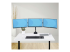 StarTech.com Triple Monitor Desk Mount For Up To Three 27in Screens, VESA 75x75/100x100, Tool-Less Arm Adjustments, C-Clamp/Grommet Mount, Spring-Assisted Arms - Framsidan