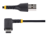 StarTech.com 6ft (2m) USB A to C Charging Cable Right Angle, Heavy Duty Fast Charge USB-C Cable, USB 2.0 A to Type-C, Durable and Rugged Aramid Fiber, 3A, S20/iPad/Pixel - Framsidan
